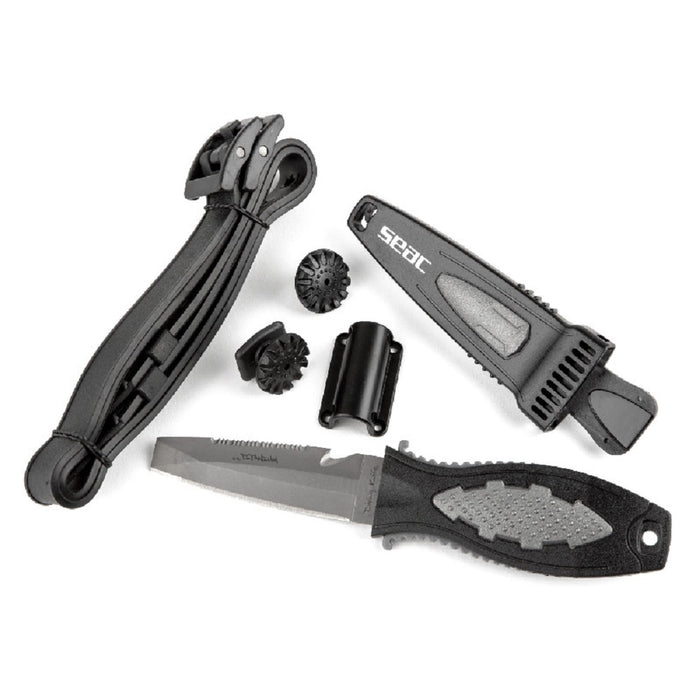 SEAC Blunt Dive Knife with 3.3 Inches Titanium Blade and 3.5 Oz Weight