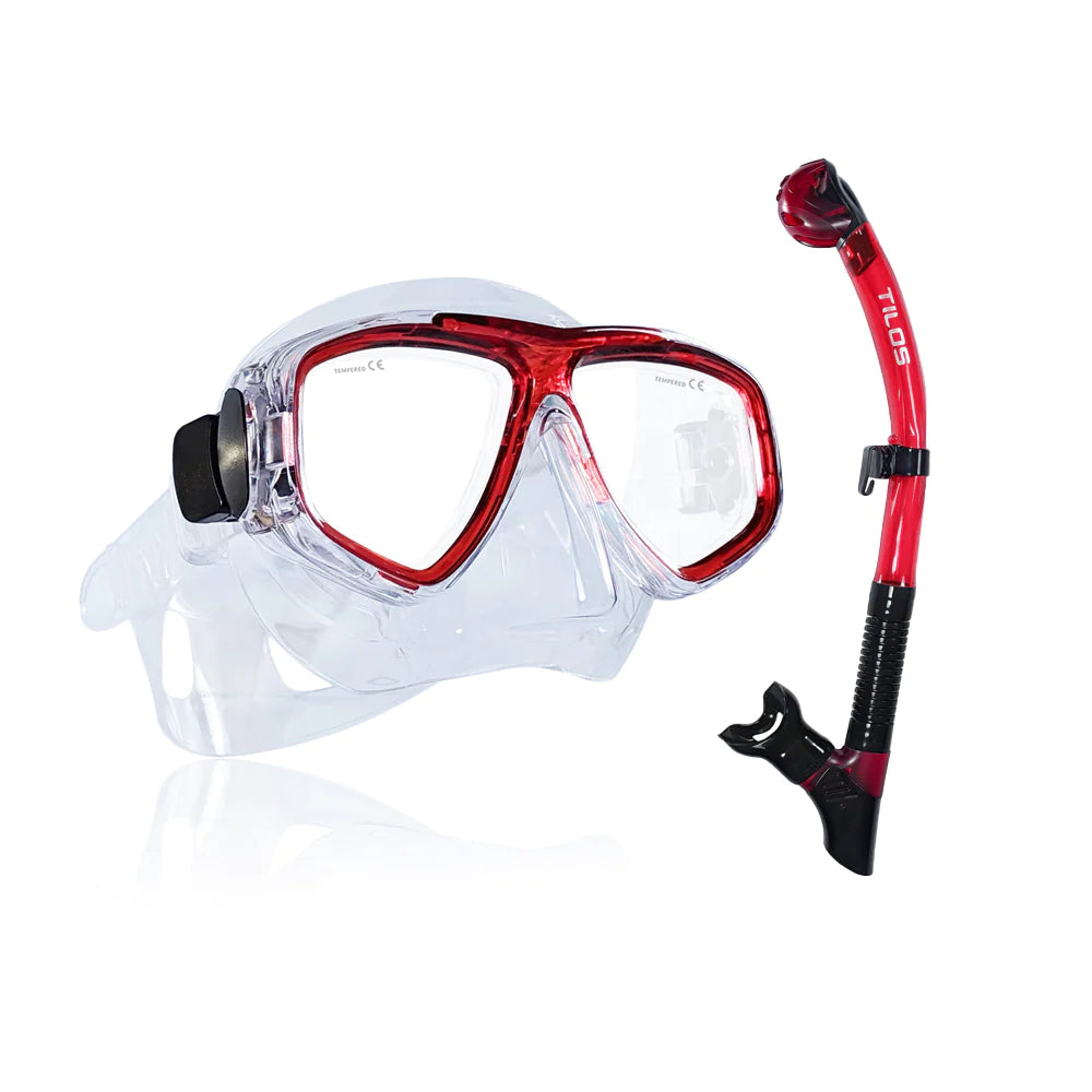 Snorkeling mask and snorkel sets