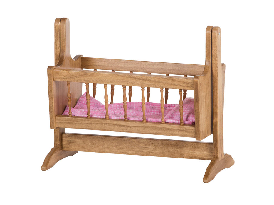 Amish Buggy Toys Katie’s Collection Kids Wooden Doll Swinging Cradle - Ships Assembled
