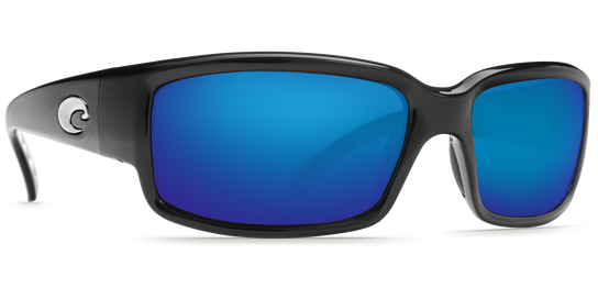 Costa Caballito, Black, Blue Mirror 580P Sunglasses, Plastic