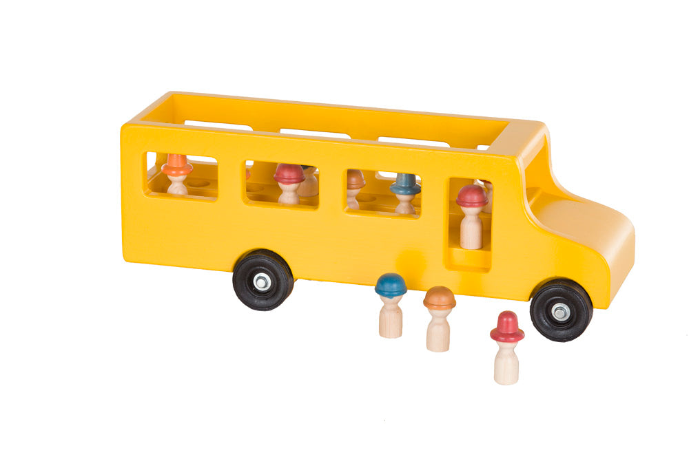 Amish Buggy Toys Wooden Toy School Bus with Little People CPSIA Kid Safe Finish