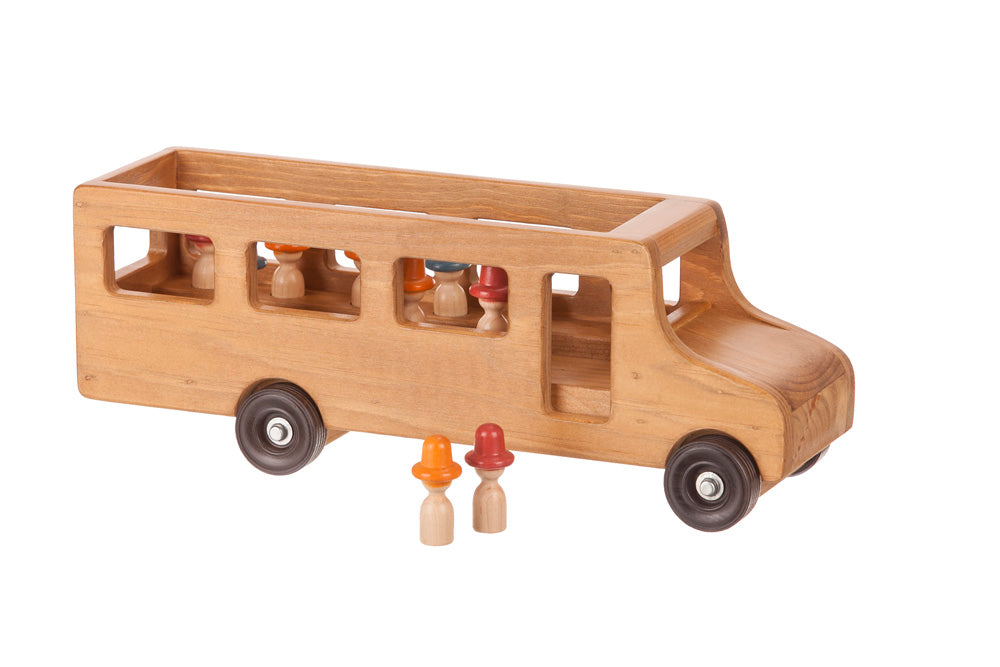 Amish Buggy Toys Wooden Toy School Bus with Little People CPSIA Kid Safe Finish