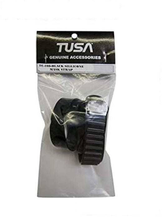 Tusa Black Silicone Mask Strap