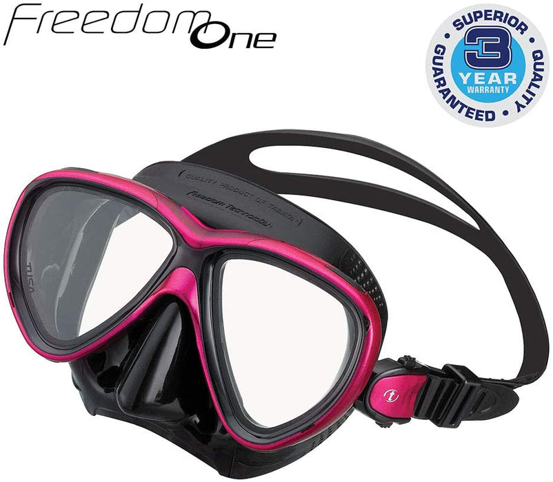 Tusa Freedom One Scuba Diving Mask for Superior Fit, Comfort & Performance