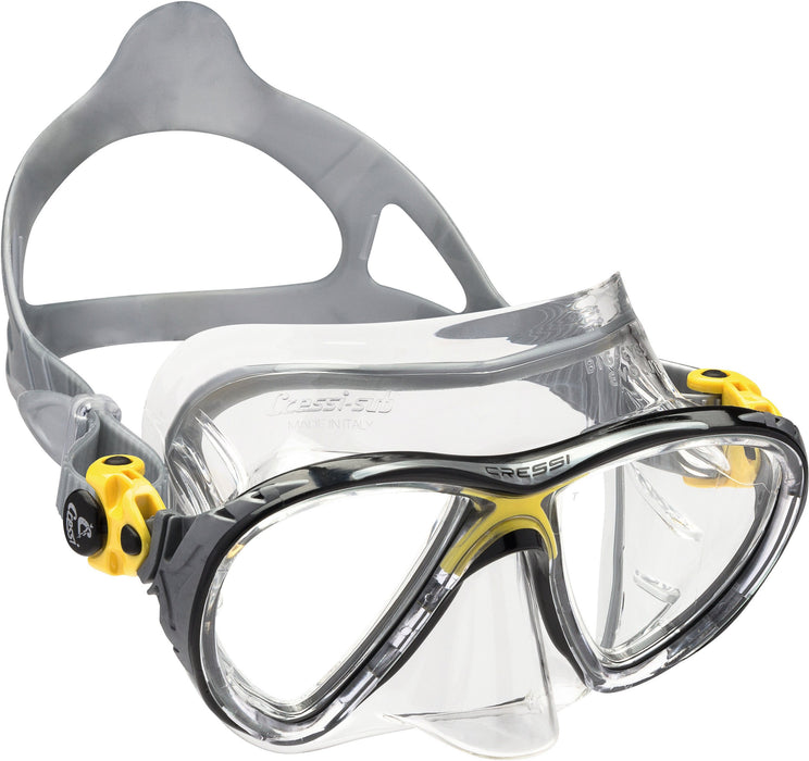 Cressi Adult High-End Scuba Diving Mask, Made in the Revolutionary Crystal Silicone - Big Eyes Evolution Crystal: Made in Italy