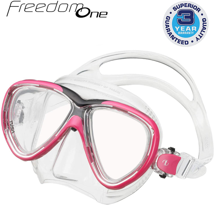 Tusa Freedom One Scuba Diving Mask for Superior Fit, Comfort & Performance