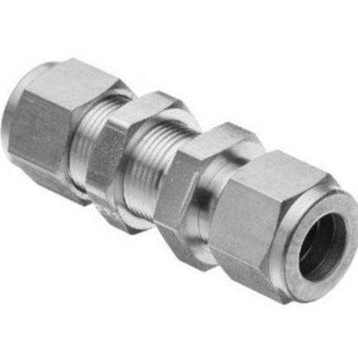 A Plus marine Supply, Inc. 1/4" Tube to 1/4" Tube Stainless Steel Bulkhead