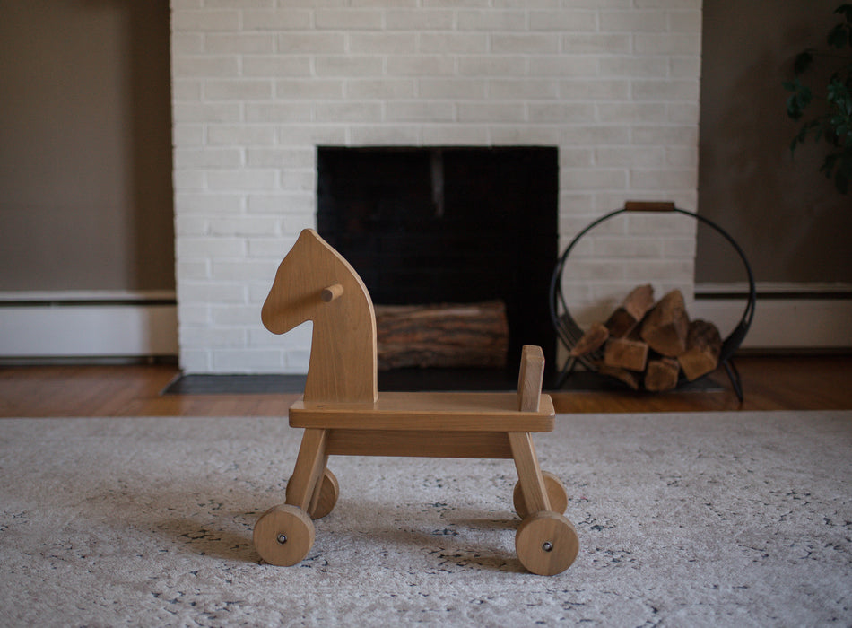 Amish Buggy Toys Kids Wooden Riding Horse