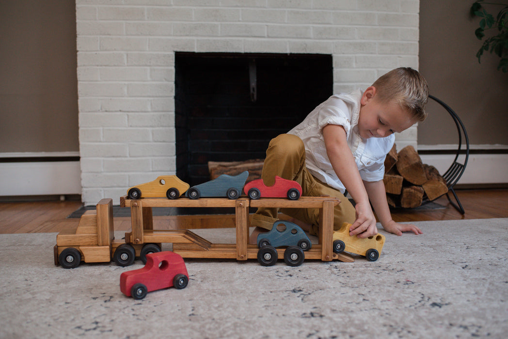 Amish Buggy Toys Kids Wooden Toy Race Cars