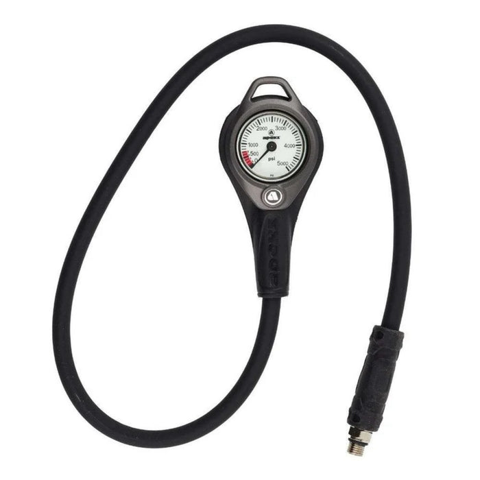 Apeks Dive Pressure Gauge with Clear Luminous Dial and 0–360 Bar Range