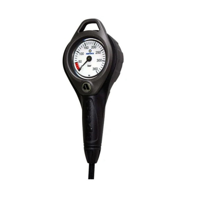 Apeks Dive Pressure Gauge with Clear Luminous Dial and 0–360 Bar Range