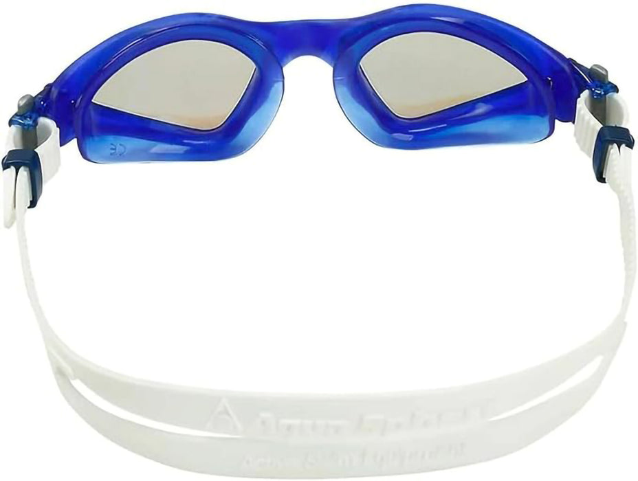 Aqua Sphere Kayenne Fitness Unisex Adult Goggle Titanium Mirrored Lens, Blue/White