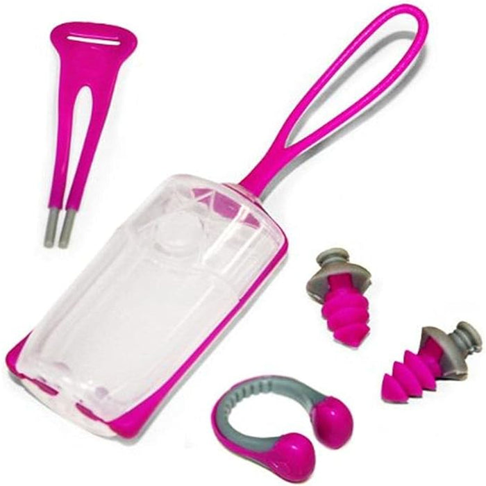 Aqua Sphere Silicone Ear Plugs with Lanyard, Nose Clip and Carrying Case