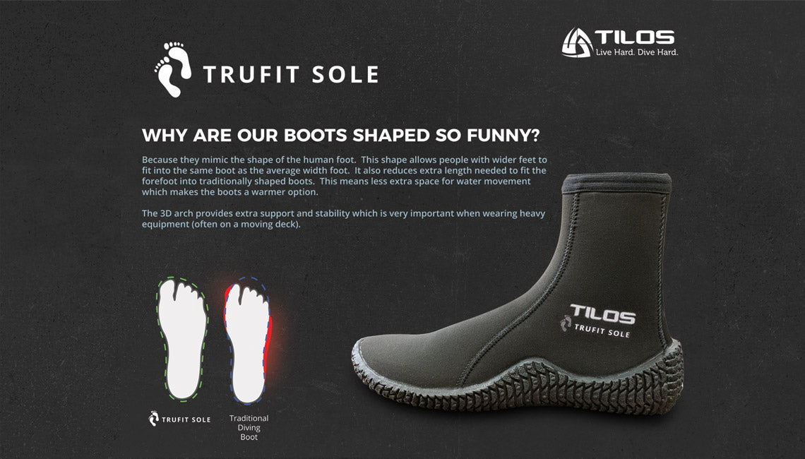 Tilos 3mm TruFit Ergonomic Beach Boots