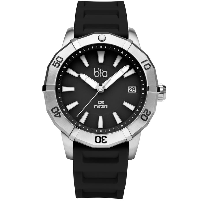 Bia Rosie Womens Dive Watch, Japan Quartz Stainless Steel Case 200m Water Resistant / Scratch Resistant K1 Glass Crystal / Visible247 Illumination Technology