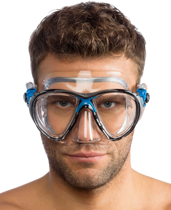 Cressi Adult High-End Scuba Diving Mask, Made in the Revolutionary Crystal Silicone - Big Eyes Evolution Crystal: Made in Italy