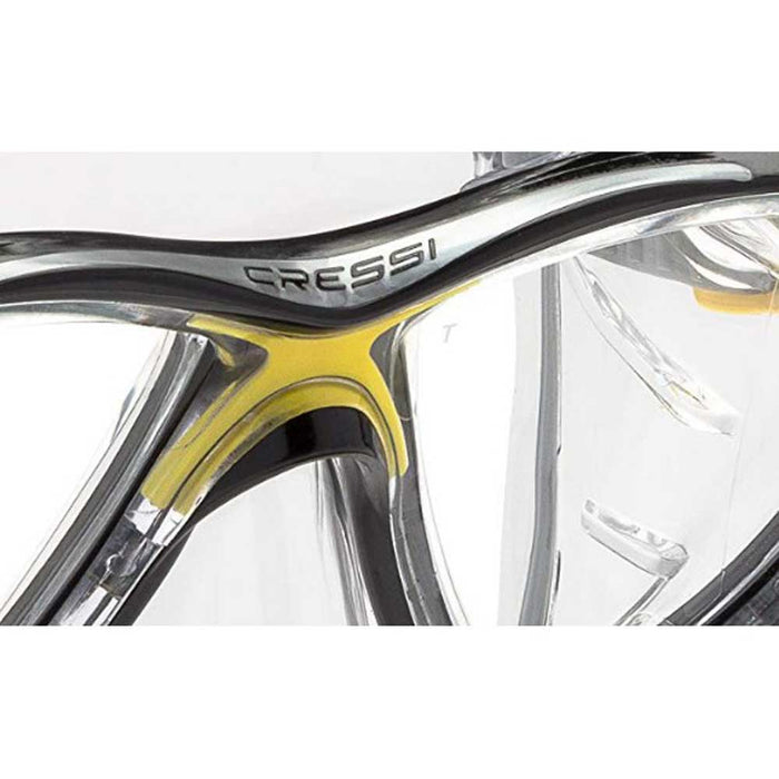 Cressi Adult High-End Scuba Diving Mask, Made in the Revolutionary Crystal Silicone - Big Eyes Evolution Crystal: Made in Italy