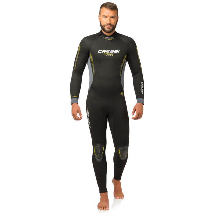 Cressi Fast Mens Wetsuit for Scuba Diving and Snorkeling, 5mm Double-lined Neoprene, 120° Neck Design