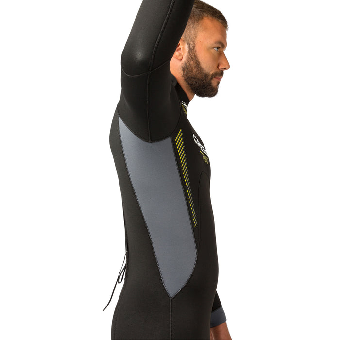 Cressi Fast Mens Wetsuit for Scuba Diving and Snorkeling, 5mm Double-lined Neoprene, 120° Neck Design