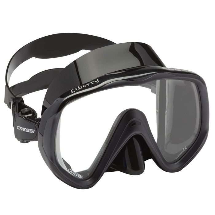 Cressi Liberty SCUBA Diving Mask: Wide View, Soft Silicone Skirt, and Easy Strap Adjustment