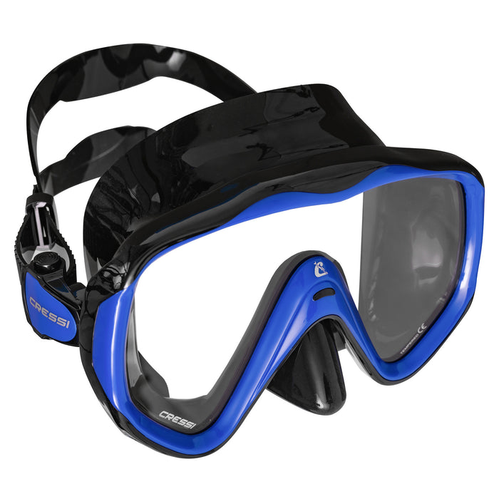 Cressi Liberty SCUBA Diving Mask: Wide View, Soft Silicone Skirt, and Easy Strap Adjustment