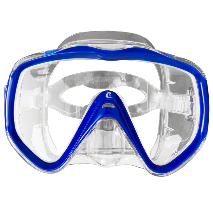 Cressi Liberty SCUBA Diving Mask: Wide View, Soft Silicone Skirt, and Easy Strap Adjustment