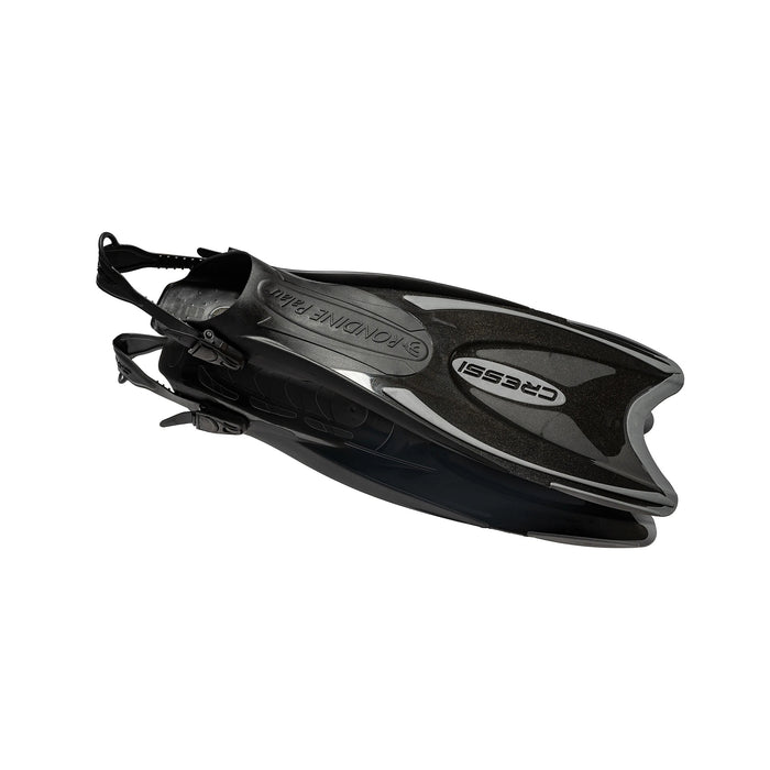 Cressi Palau LAF Long Adjustable Snorkeling Fins - Multi-Size Open Heel Fins for Travel, Swimming & Scuba - Comfortable Barefoot Fit, Made in Italy