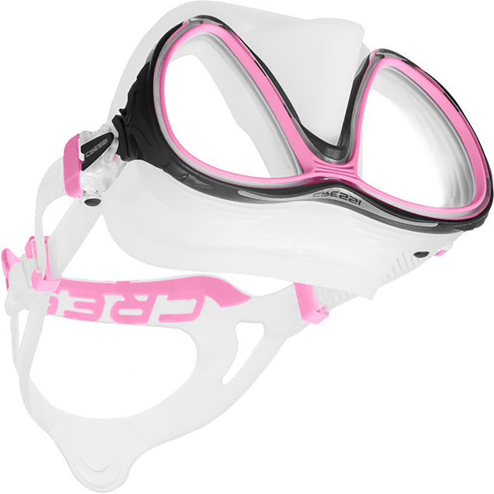 Cressi Quantum Dive Mask - Anti-Fog Thermoregulation Tech, Enhanced Downward Vision, Compact Italian Design