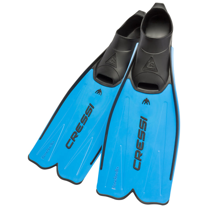 Cressi Rondinella Snorkeling Fins - Lightweight Polypropylene Blade, Comfortable Rubber Foot Pocket, Easy-On Design,