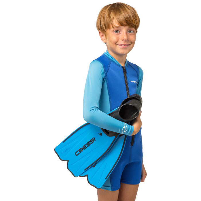 Cressi Rondinella Snorkeling Fins - Lightweight Polypropylene Blade, Comfortable Rubber Foot Pocket, Easy-On Design,