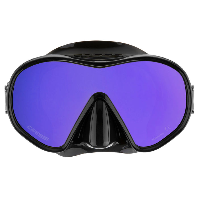 Cressi F-Dual Mask - Single Lens Frameless Scuba Mask for Good Visibility