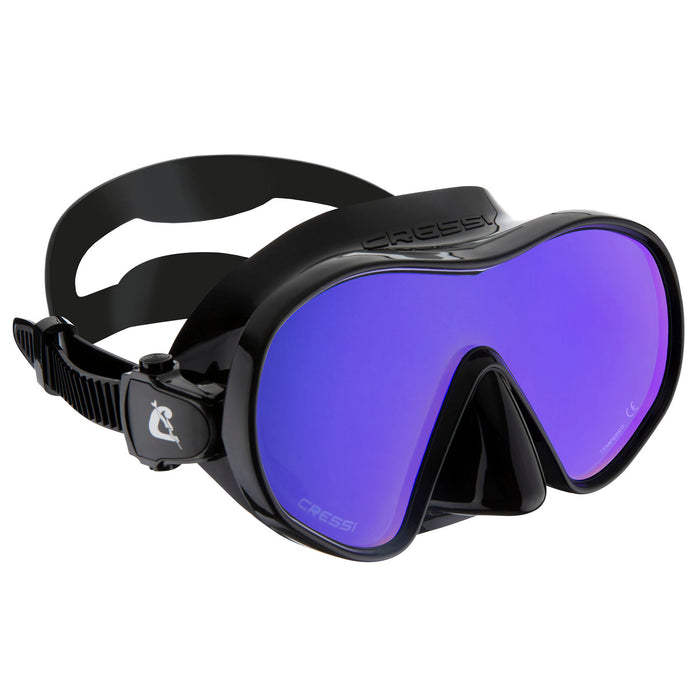 Cressi F-Dual Mask - Single Lens Frameless Scuba Mask for Good Visibility