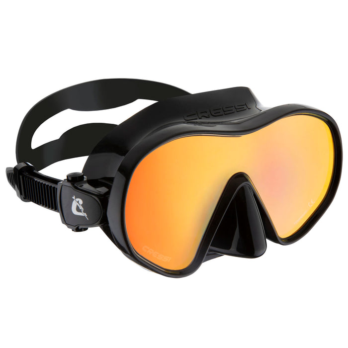 Cressi F-Dual Mask - Single Lens Frameless Scuba Mask for Good Visibility