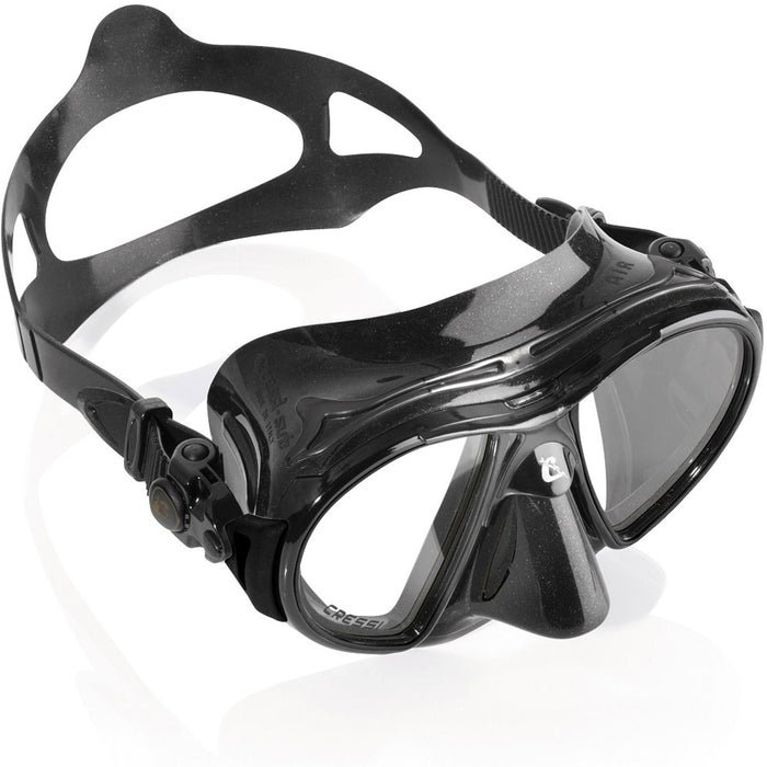 Cressi Air Mask Scuba Gear Package w/ Frog Plus Fins, Alpha Ultra Dry Snorkel & GupG Mesh Bag