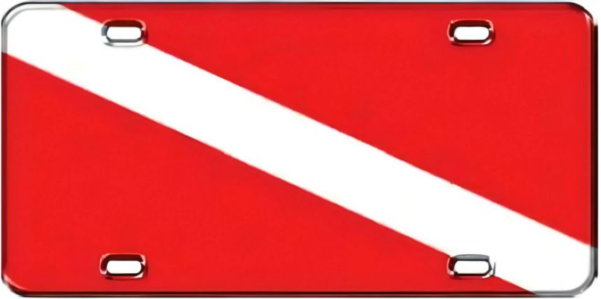 Innovative Scuba Concepts Metal License Plate, Dive Flag