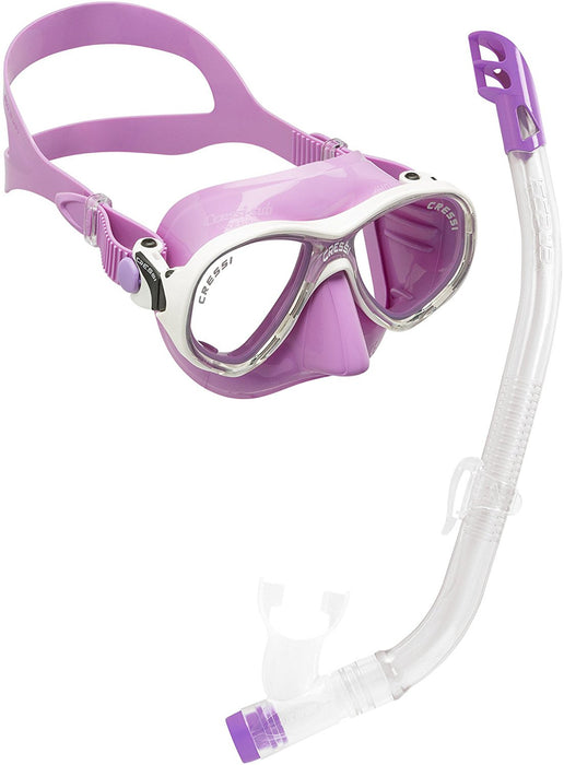 Cressi Marea VIP Jr. Mask w/ Top Snorkel Combo