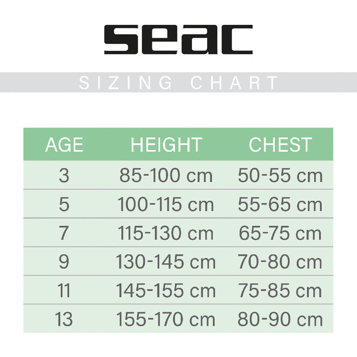 SEAC Dolphin Kids 1.5mm Neoprene Shorty Wetsuit for Swimming Snorkelling