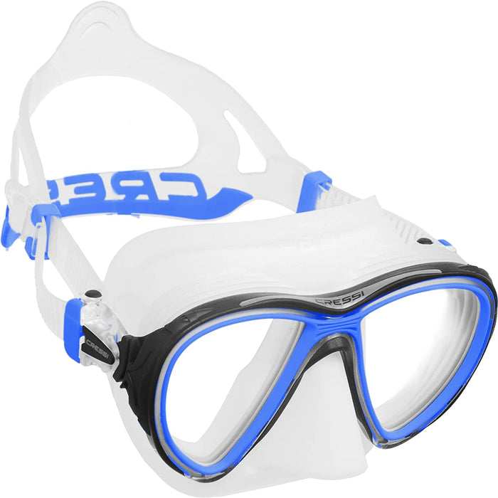 Cressi Quantum Dive Mask - Anti-Fog Thermoregulation Tech, Enhanced Downward Vision, Compact Italian Design