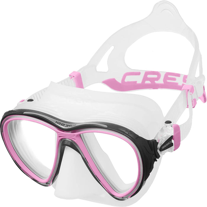 Cressi Quantum Dive Mask - Anti-Fog Thermoregulation Tech, Enhanced Downward Vision, Compact Italian Design