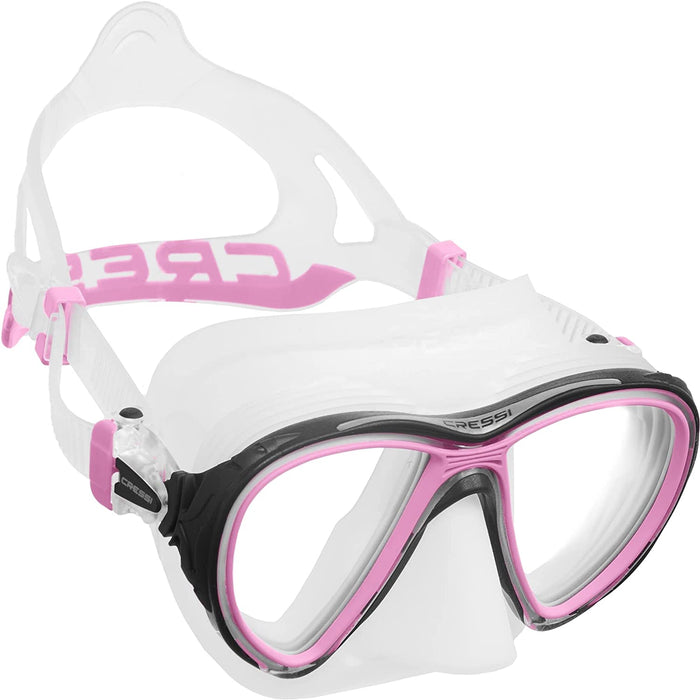 Cressi Quantum Dive Mask - Anti-Fog Thermoregulation Tech, Enhanced Downward Vision, Compact Italian Design