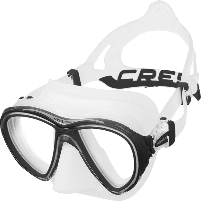 Cressi Quantum Dive Mask - Anti-Fog Thermoregulation Tech, Enhanced Downward Vision, Compact Italian Design