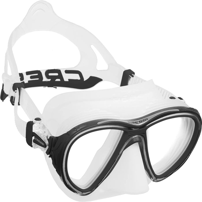 Cressi Quantum Dive Mask - Anti-Fog Thermoregulation Tech, Enhanced Downward Vision, Compact Italian Design