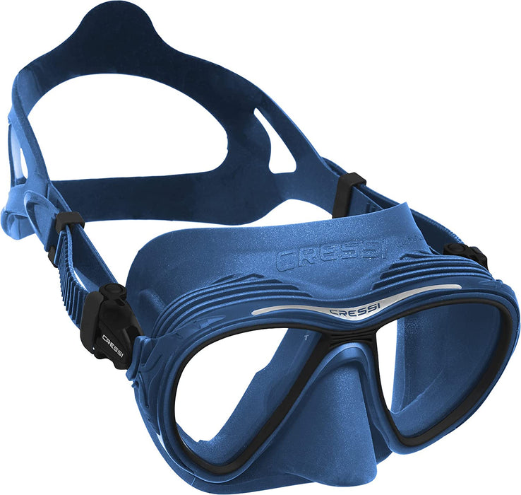 Cressi Quantum Dive Mask - Anti-Fog Thermoregulation Tech, Enhanced Downward Vision, Compact Italian Design