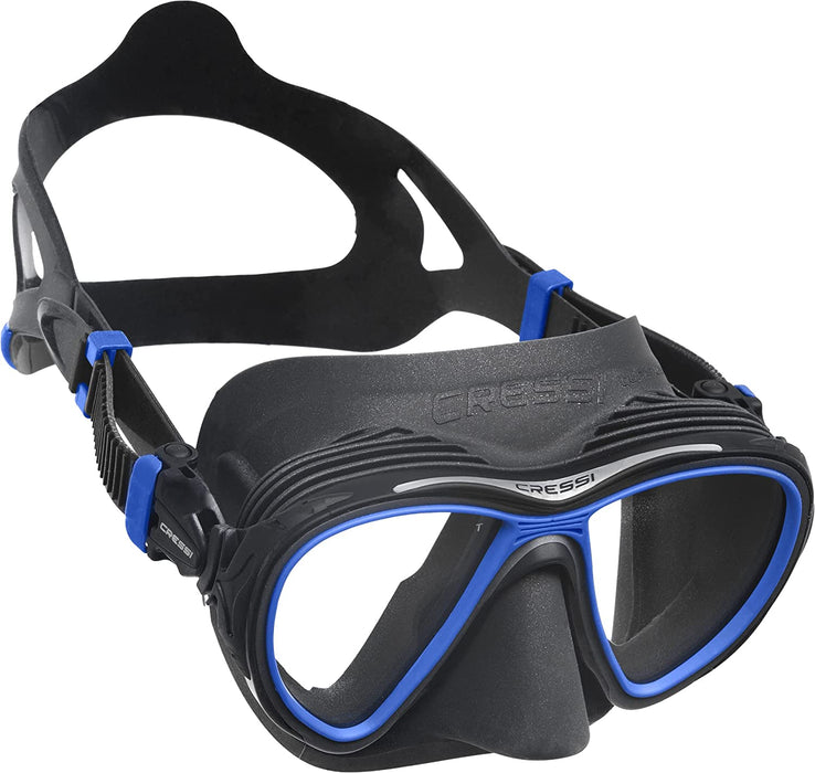 Cressi Quantum Dive Mask - Anti-Fog Thermoregulation Tech, Enhanced Downward Vision, Compact Italian Design