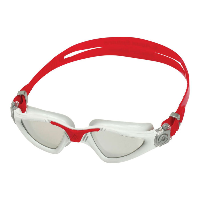 Aqua Sphere Kayenne Mirrored Lens Swim Goggles, Grey/Red