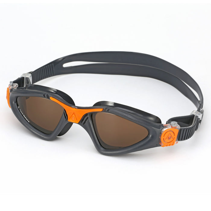 Aqua Sphere Kayenne Polarized Lens Swim Goggles, Grey/Orange
