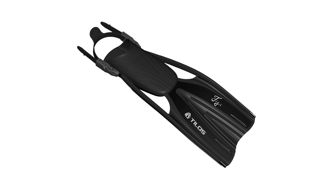 Tilos Fiji Travel Open Heel Fins (Black, X-Small / Small)