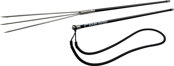 Cressi Pole Spear for Spearfishing Fiberglass, Black