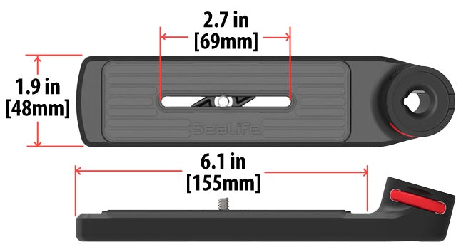 SeaLife Flex-Connect Single Tray w/ Mounting Screw for Mounting Single SD Flash, Light, Flex-Connect Grip & Arms