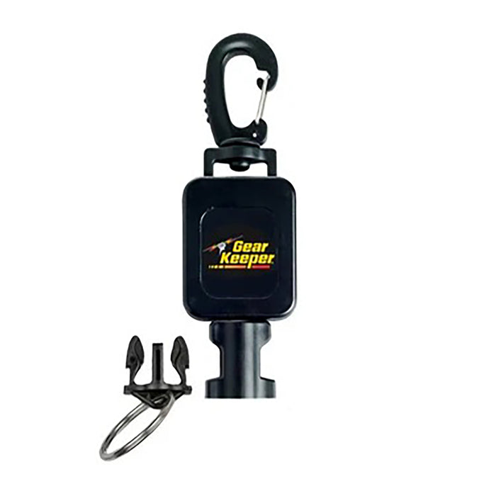 Gear Keeper Mini GK Console Retractor RT4 Series – 18" Extension with Heavy-Duty Rotating Snap Clip for Scuba BCD Mounting